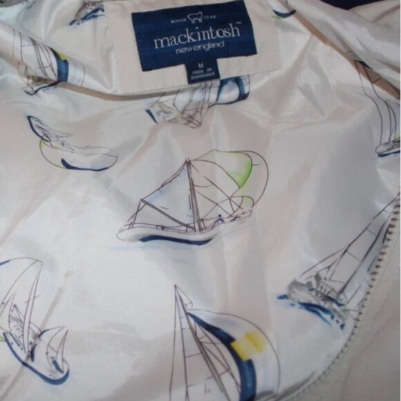 Tan Hooded Jacket Zip Front Women's M Oversize MacKintosh New England - Picture 5 of 8